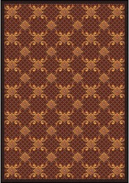 Joy Carpets Any Day Matinee Queen Anne Burgundy